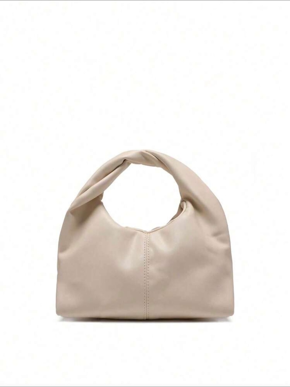 Cream Twisted Handle Bag
